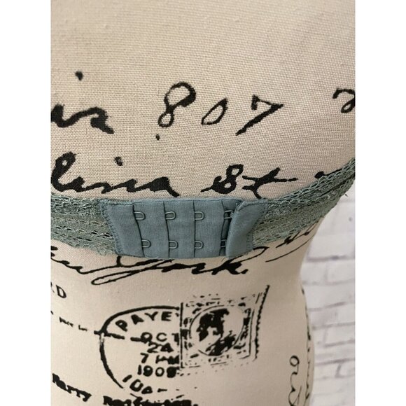 Victorias Secret size small green lace floral sheer bralette bra wire free sleep - Picture 4 of 9